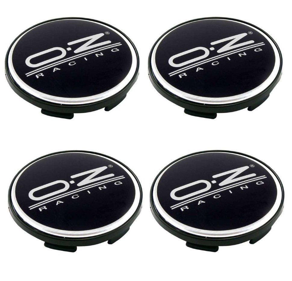Колпачки на литые диски 68/62/9 мм - 4 шт / Заглушки ступицы пластиковые OZ Racing черный  #1