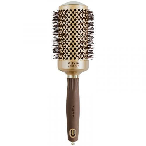Термобрашинг Olivia Garden Expert Blowout Shine Wavy Bristles Gold & Brown ID2051 для волос, 55 мм  #1