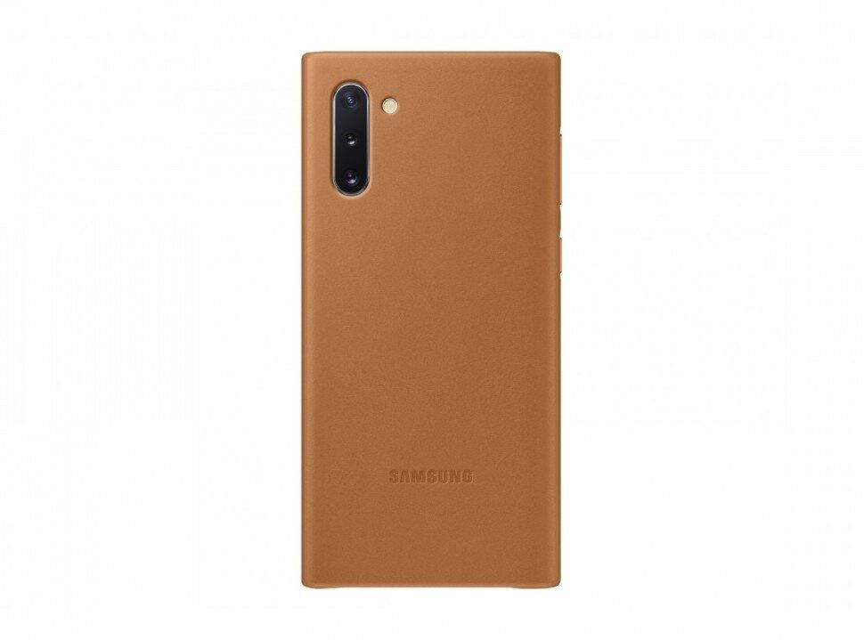 Накладка Samsung Leather Cover для Samsung Galaxy Note 10 SM-N970 EF-VN970LAEGRU светло-коричневая  #1