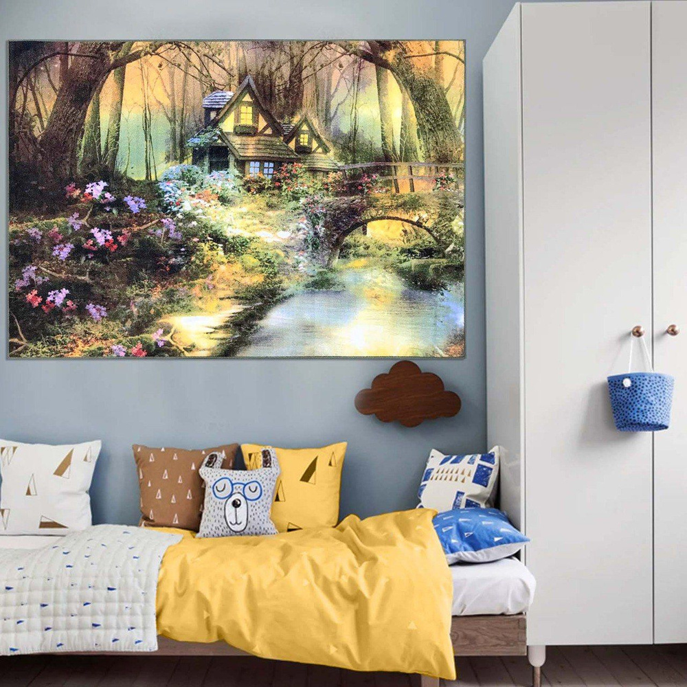 Ковер на стену, ковер-картина (сказочный лес), размер 1.5 х 2.0 м, Витебские ковры  #1