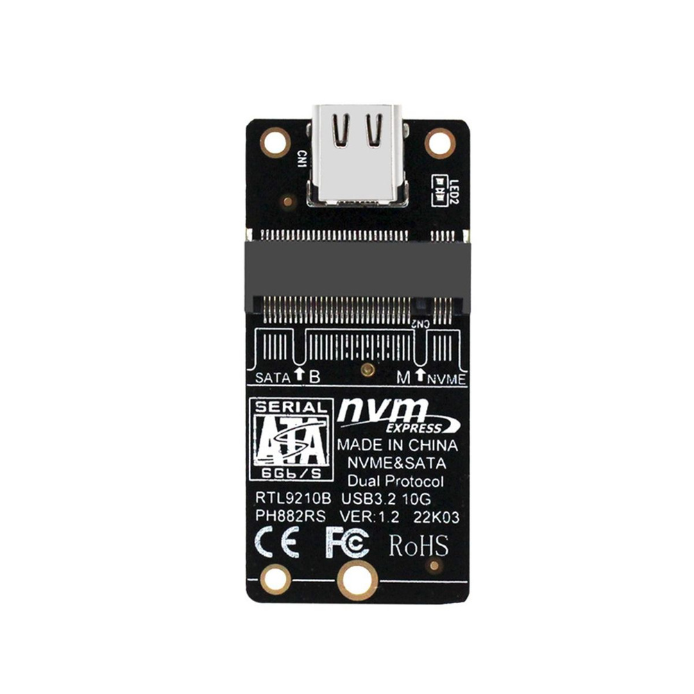 Адаптер M.2 на USB 3.1 TYPE C PCIE NVME SSD M.2 SATA SSD на USB C Riser ...