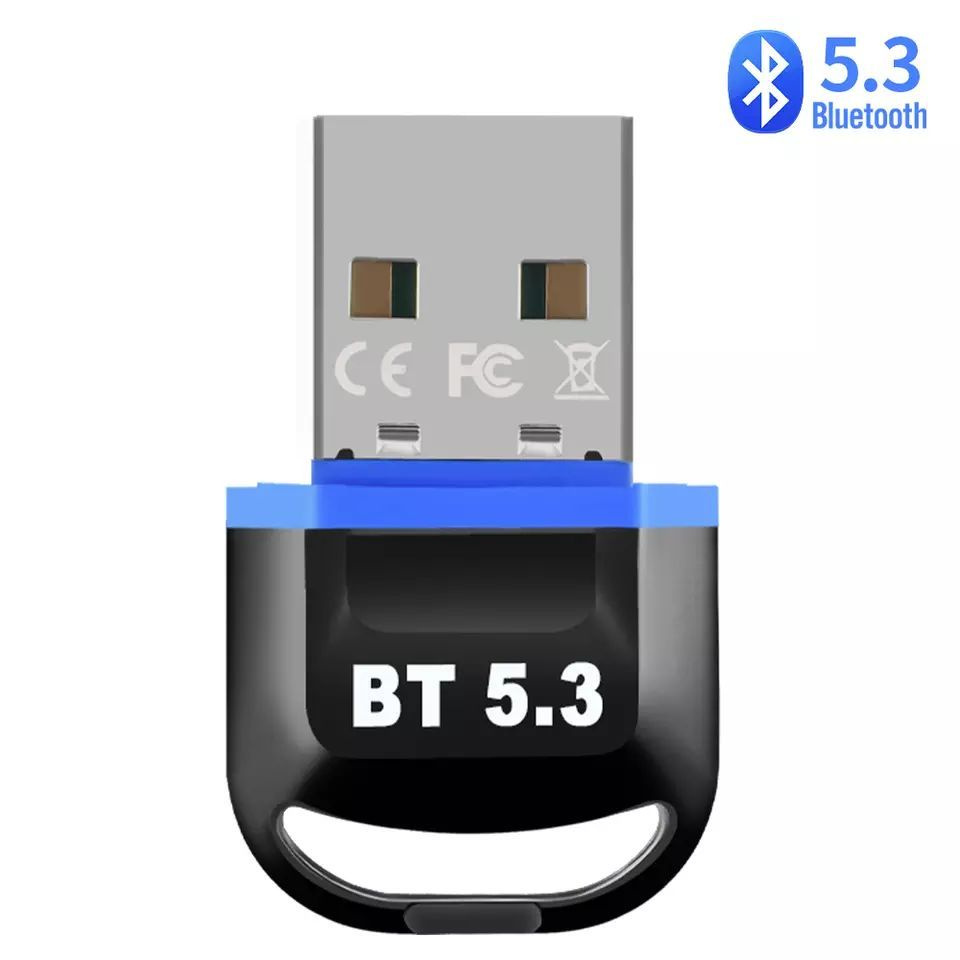 Блютуз адаптер для компьютера, USB адаптер Bluetooth 5.3, усиление сигнала до 20 метров, скорость передачи #1