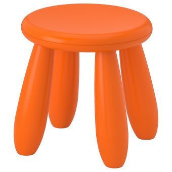 MAMMUT Детский табурет для дома/улицы IKEA, оранжевый (70365360) #1