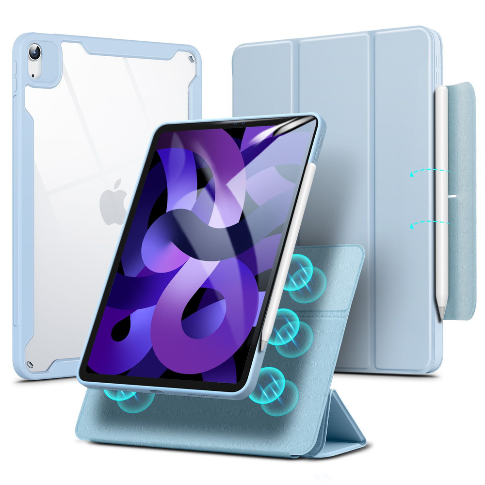 Чехол книжка ESR Rebound Hybrid Case 360 для iPad Air 4 (2020) / Air 5 (2022) - Sky Blue, голубой  #1