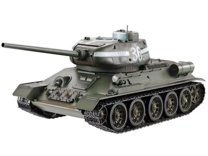 Р/У танк Taigen 1/16 T34-85 (СССР) (для ИК танкового боя) V3 2.4G (зеленый)  #1