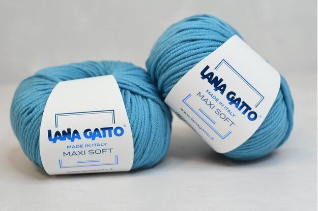 Пряжа Maxi Soft Lana Gatto 5 мотков (50гр, 90м) цвет 14607 Бирюза #1