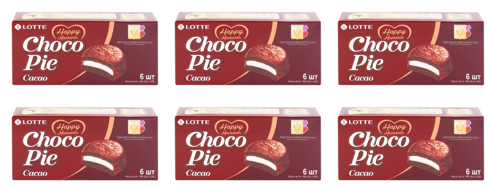 Choco Pie Lotte Какао,168 гр,6 шт #1