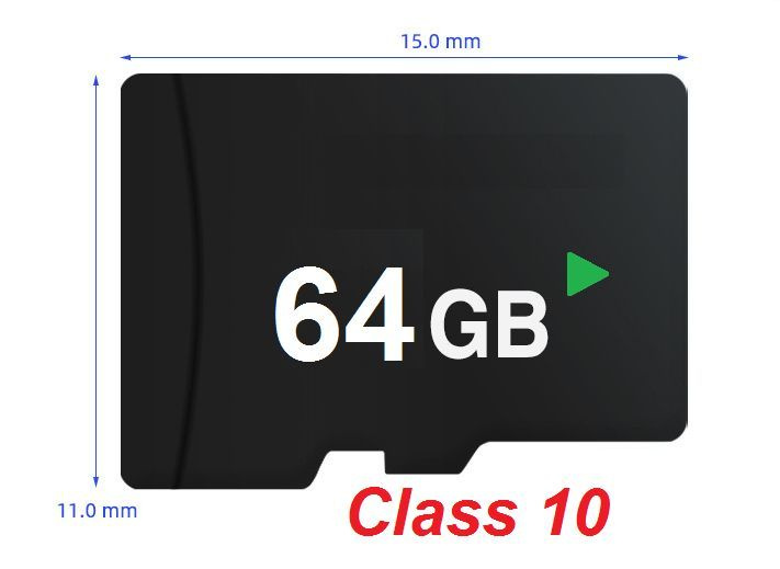 64 GB Карта памяти micro SD Class 10 Карта СД 64 Гб памяти микро СД без адаптера для телефона, фотоаппарата #1