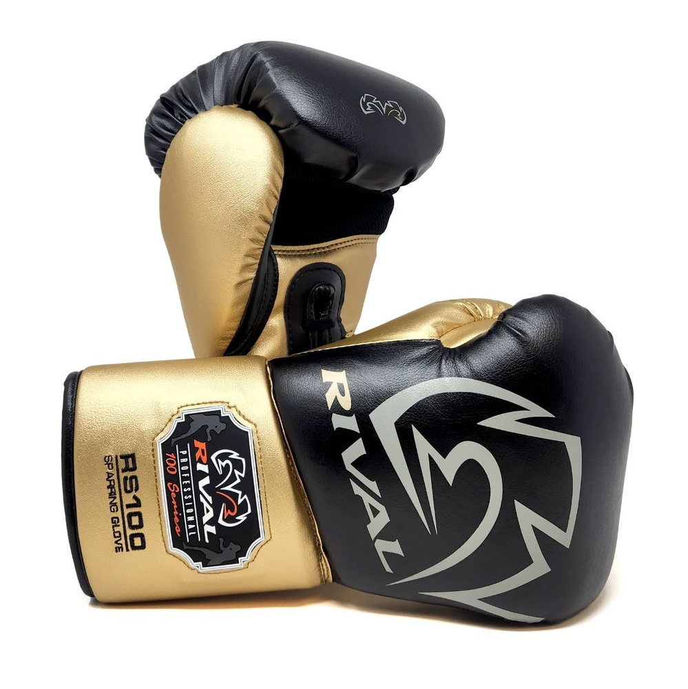 Перчатки боксерские RIVAL RS100 PROFESSIONAL SPARRING GLOVES, 16 унций, черные  #1