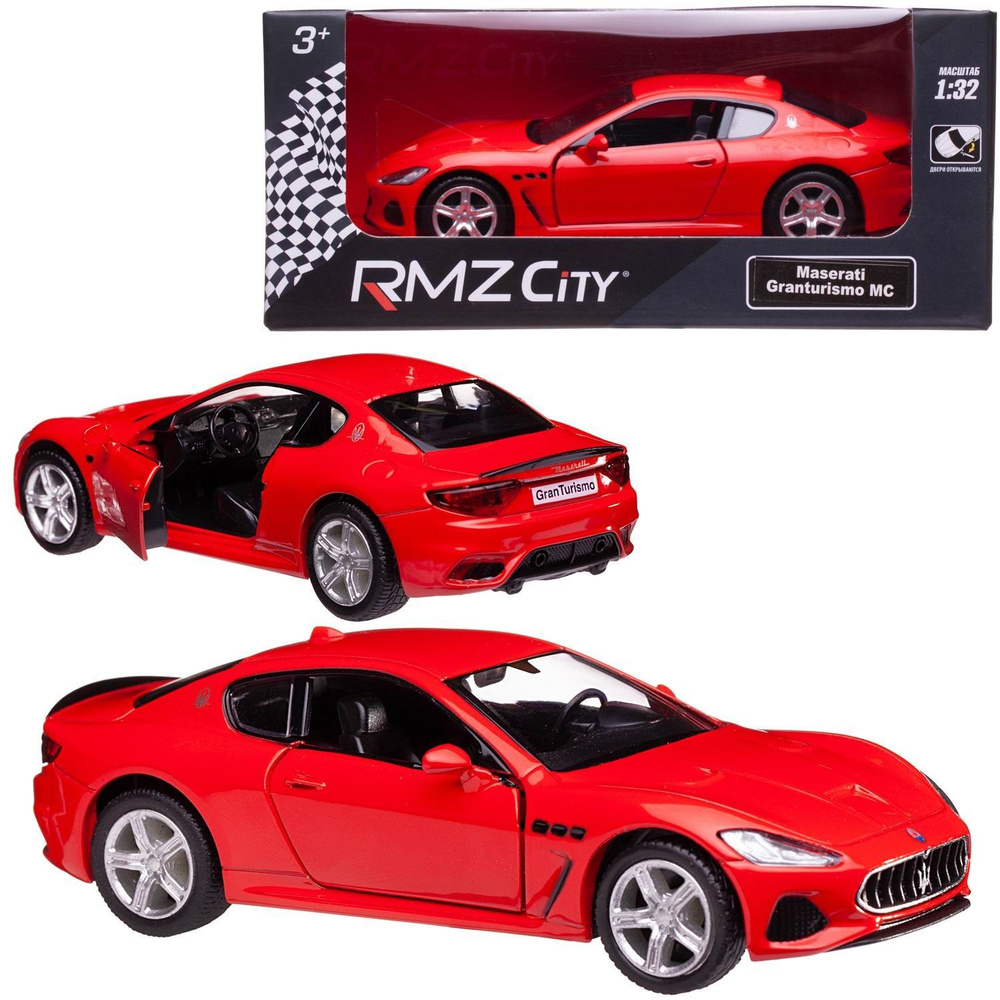 Машинка металлическая Uni-Fortune RMZ City 1:32 Maserati GranTurismo MC 2018 (цвет красный)  #1