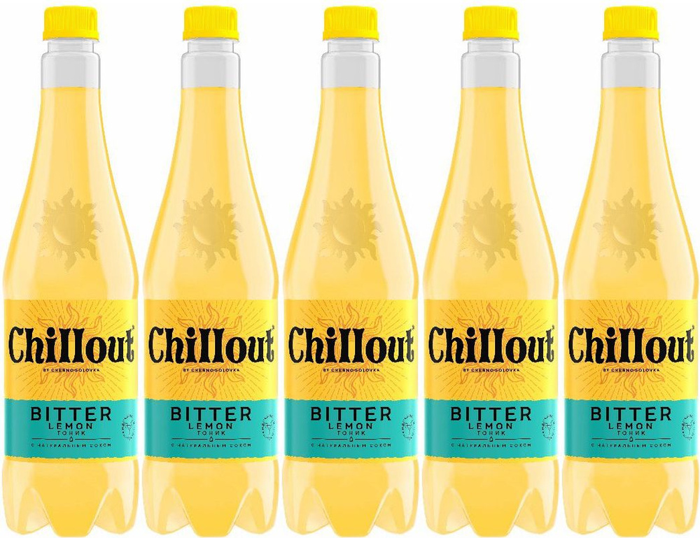 Газированный напиток Chillout Bitter Lemon 0,9 л, комплект: 5 упаковок по 900 мл  #1