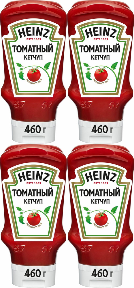 Кетчуп Heinz Томатный, комплект: 4 упаковки по 460 г #1