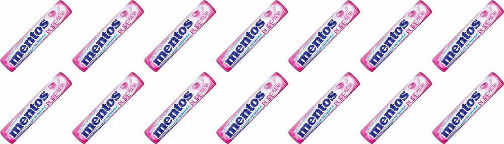 Жевательная резинка Mentos Pure Fresh Тутти Фрутти 15,5 г, комплект: 14 шт.  #1