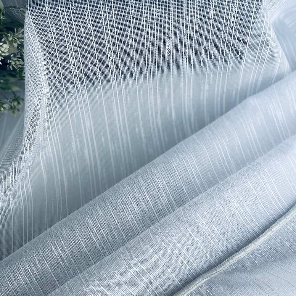Тюль дождик Чешме отрез 7 метров, цвет белый, ткань для пошива штор, занавесок  #1