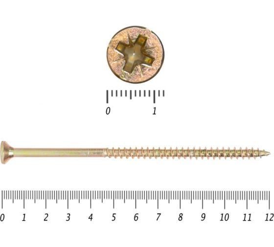 Саморез КРЕП-КОМП желтый цинк POZY 6х120 50шт. #1
