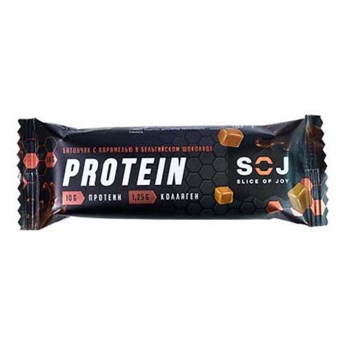 Батончик Slice of joy Protein SOJ протеиновый с соленой карамелью, комплект: 2 упаковки по 50 г  #1