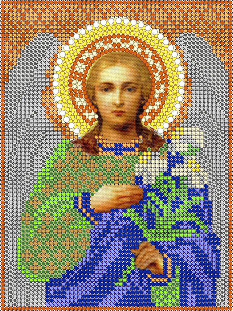 Набор для вышивания чешским бисером, Светлица, икона Святой Архангел Гавриил, 12*16 см  #1
