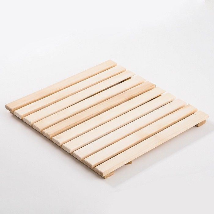 Трапик (слань, решетка деревянная для бани и ванной), 50*50 см  #1