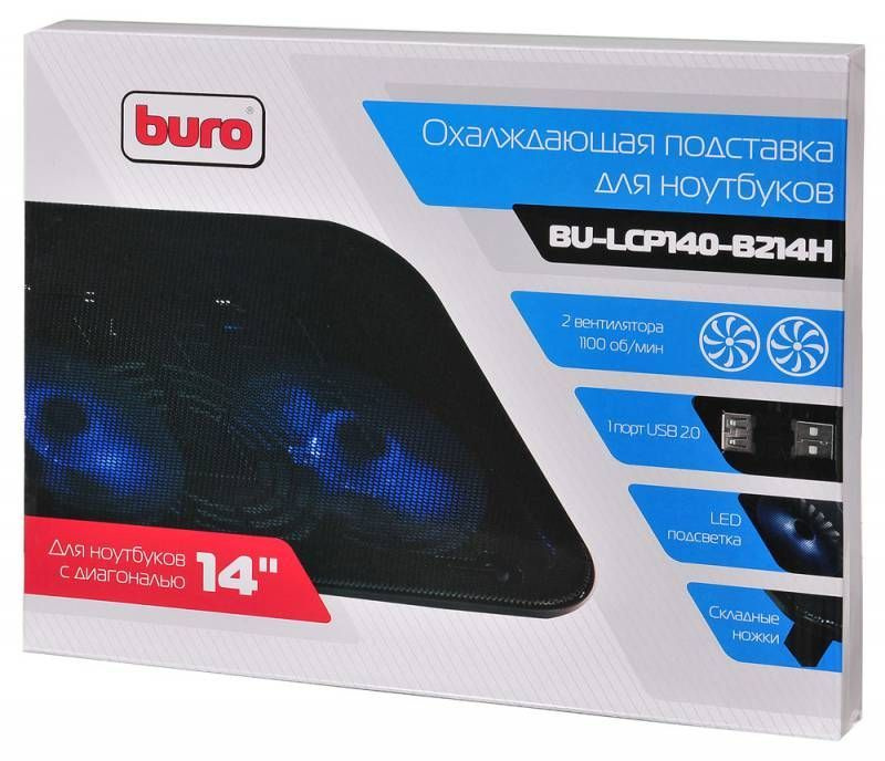 Охлаждающая подставка для ноутбука BU-LCP140-B214H 14" #1