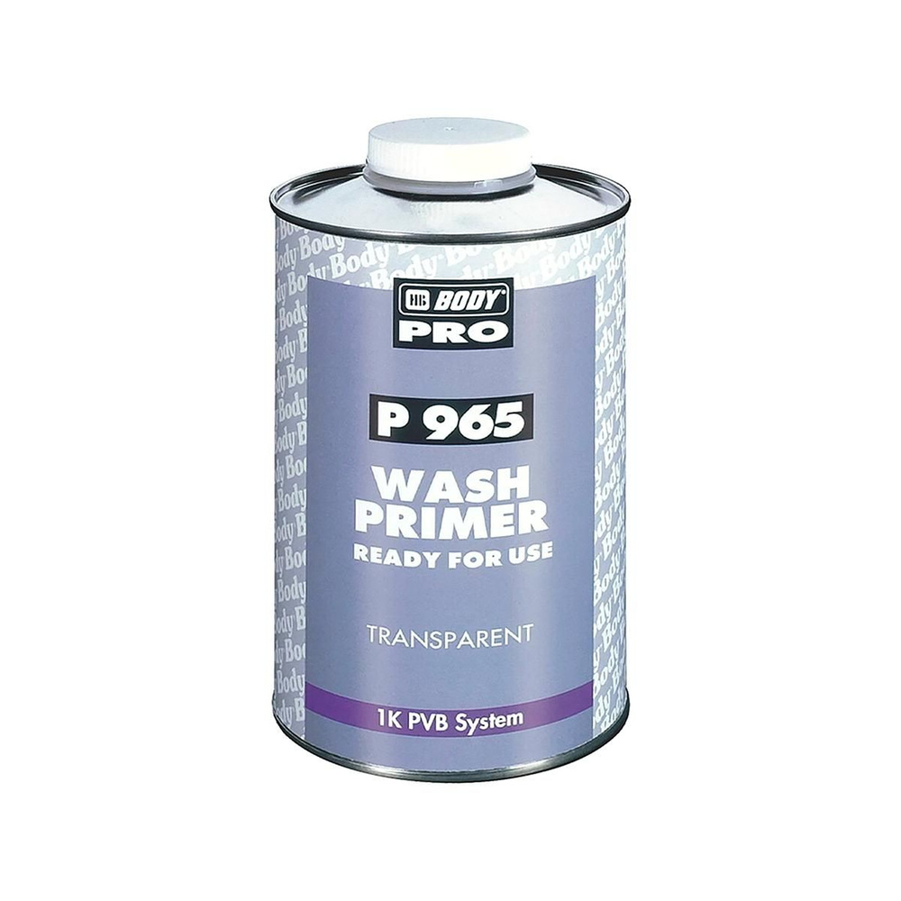 BODY P 965 1K Wash Primer Кислотный протравливающий автомобильный грунт (прозрачный) 1 л.  #1