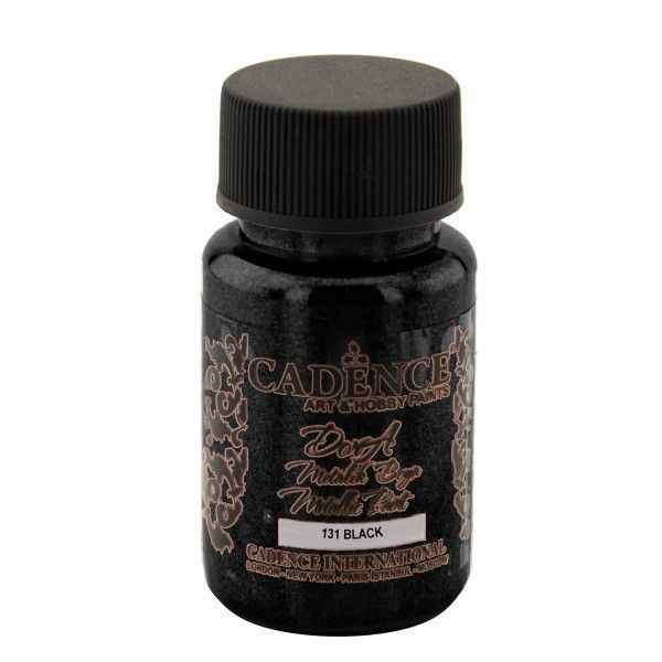 Акриловая краска Cadence Dora Metallic Paint. Black-131 #1