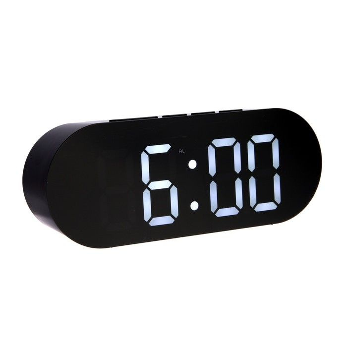 Часы-будильник Sakura SA-8518, электронные, будильник, радио, 3хААА, чёрные  #1