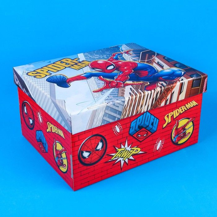 Коробка подарочная складная с крышкой "Spider-man" 31х25,5х16, Человек-паук  #1