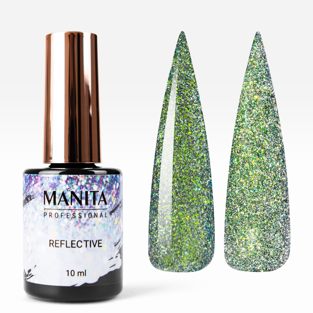 MANITA PROFESSIONAL Гель лак "MULTICHROME REFLECTIVE" светоотражающий с хлопьями юки №06, 10 мл  #1