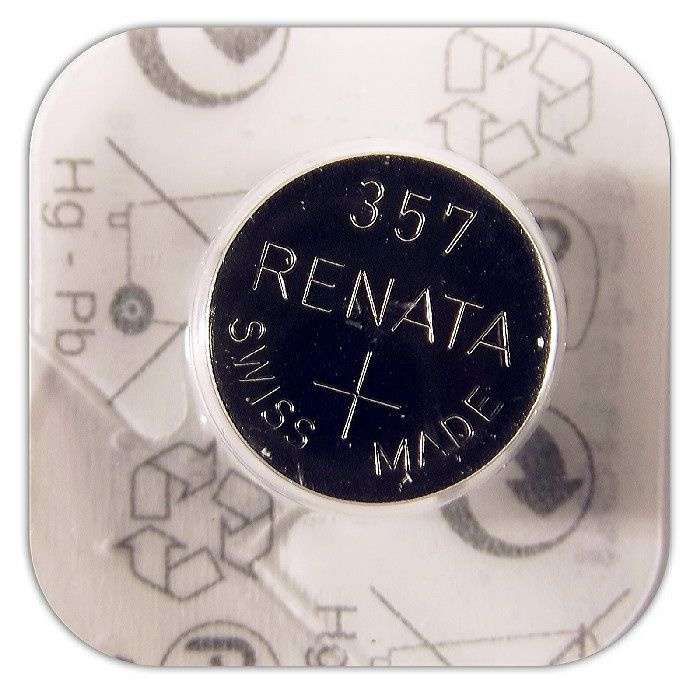 Батарейка для часов Renata 357 SR 44 W 1.55V, 170mAh, 11.6x5.4mm, в блистере 1 шт.  #1