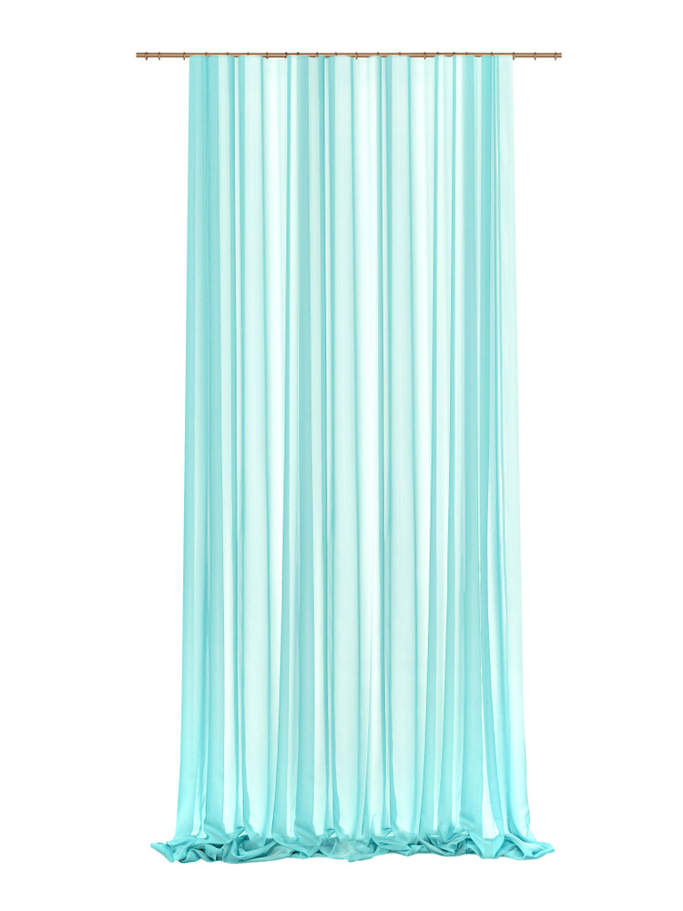 Тюль на ленте Виола 300x310 см цвет светло-голубой, ВД85852755 #1