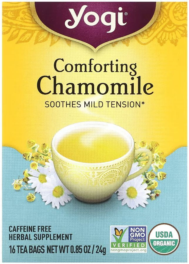 Yogi Tea, Comforting Chamomile, Успокаивающая Ромашка, 16 чайных пакетиков  #1