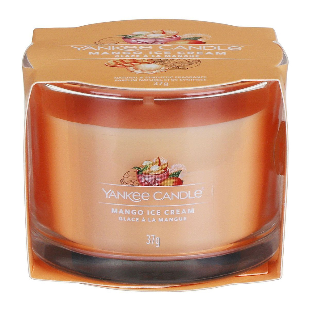 Yankee Candle Свеча ароматическая "Манговое мороженое", 4 см х 5 см, 1 шт  #1