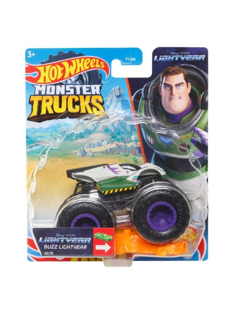 HGB56 Машинка металлическая игрушка Hot Wheels Monster Trucks Монстр трак коллекционная модель BUZZ LIGHTYEAR #1