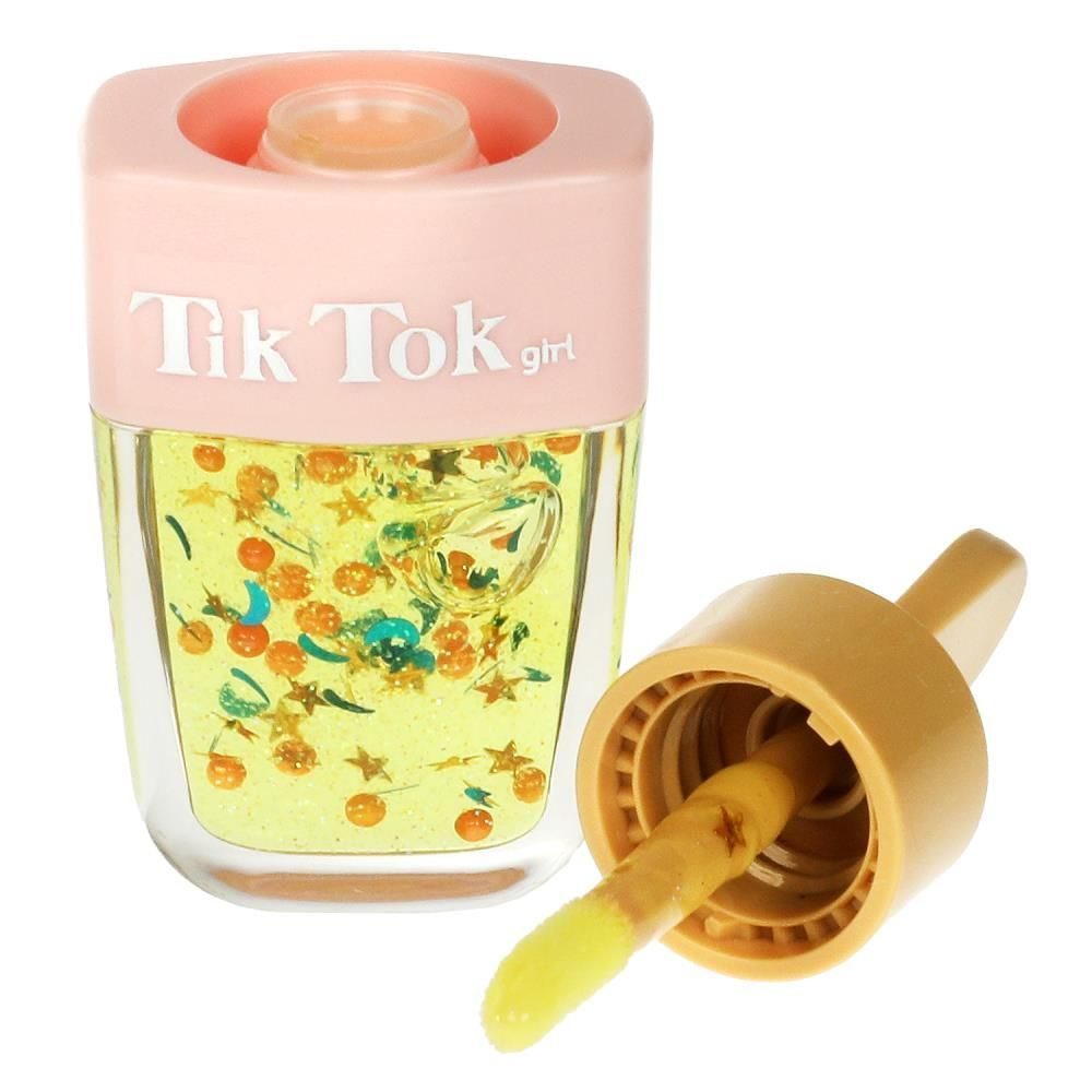 Блеск для губ детский Tik Tok Girl увлажняющий смягчающий Эскимо желтый оттенок  #1