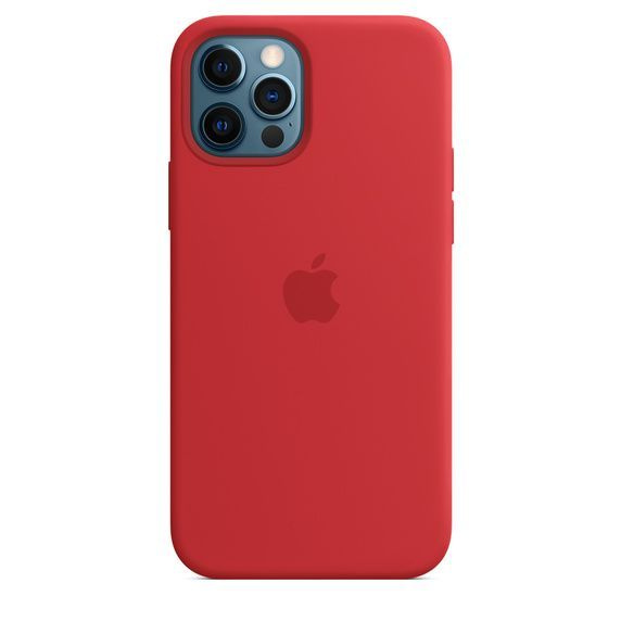 Силиконовый чехол MagSafe для iPhone 12/12 Pro, Silicone Case with MagSafe / красный (Red)  #1