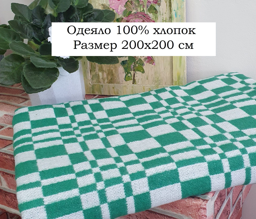Одеяло байковое хлопковое евро 200х200 #1