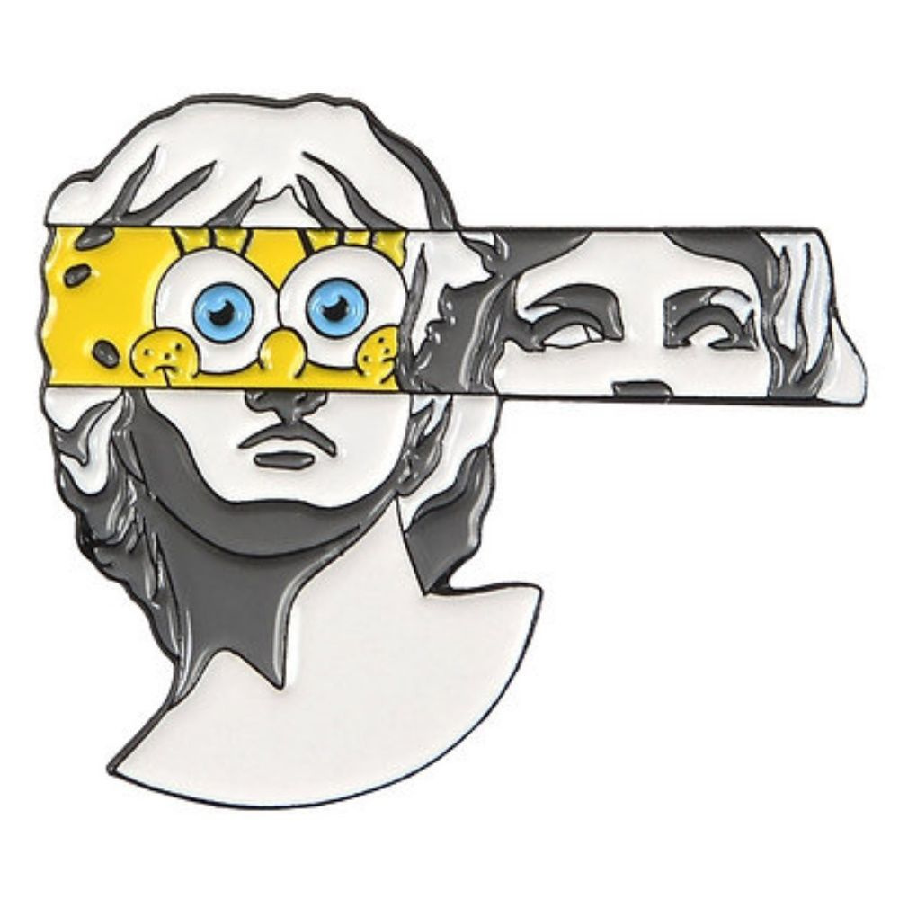 Значок металлический Губка Боб "Античный взгляд", р-р 2,8х3 см  #1