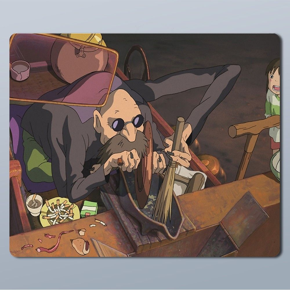 Коврик для мыши с принтом аниме унесённые призраками (Миядзаки) - 8763  #1