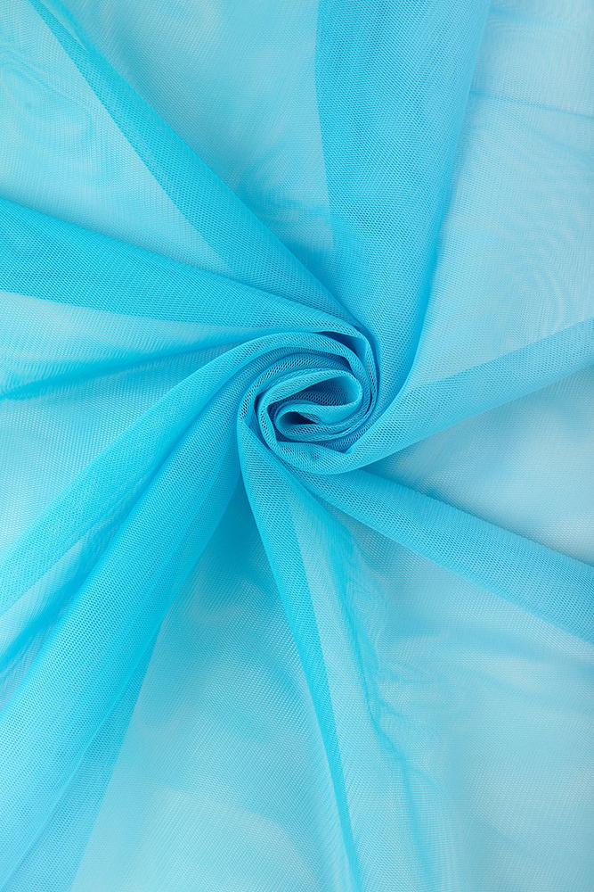 Ткань, сетка эластичная мягкая Gamma FTS-SM, 40 г/кв.м, 100см х 150см, 100% полиэстер 27 яр.голубой  #1