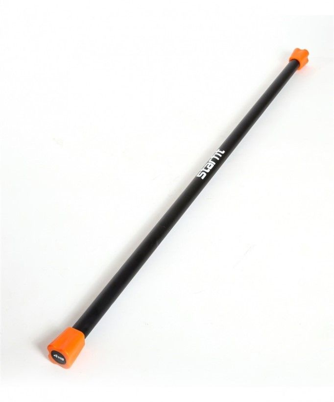 Бодибар BB-301 4 кг, неопреновый, черный/оранжевый Starfit УТ-00019809  #1
