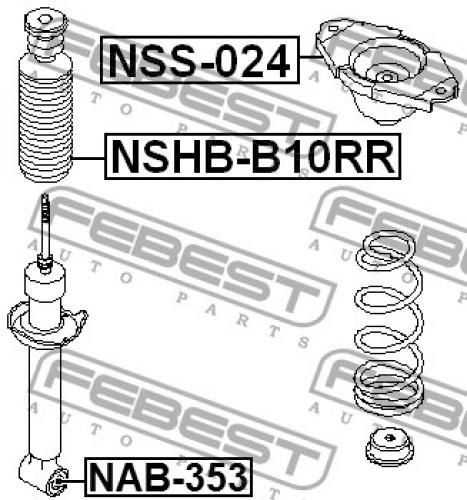 SAFEBEST Амортизатор подвески, арт. NAB353 #1