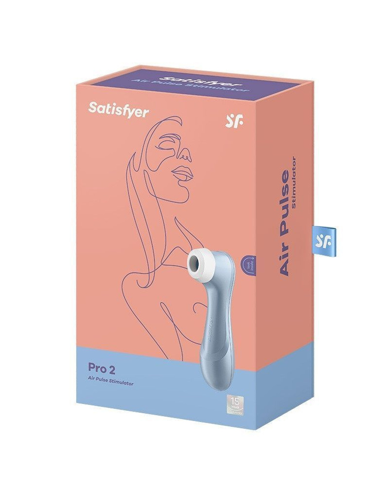 Satisfyer Вибратор Голубой вакуум-волновой стимулятор клитора Satisfyer Pro 2, голубой, 16.4 см  #1