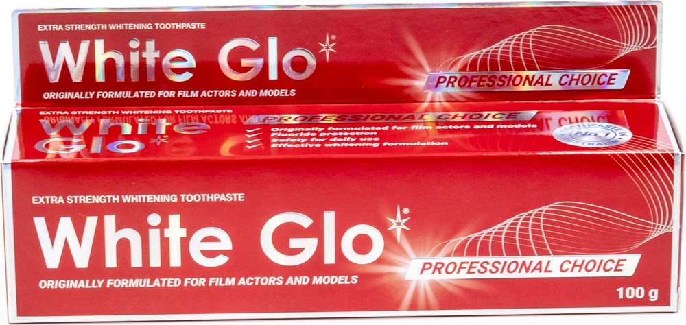 Зубная паста White Glo / Вайт Гло Professional Choice Отбеливающая с фтором 100г / уход за полостью рта #1