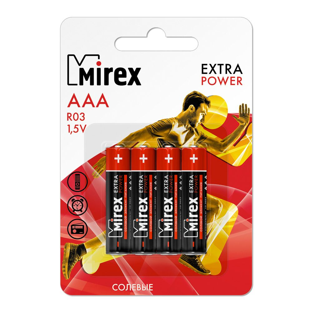 Mirex Батарейка AAA, Солевой тип, 1,5 В, 4 шт #1