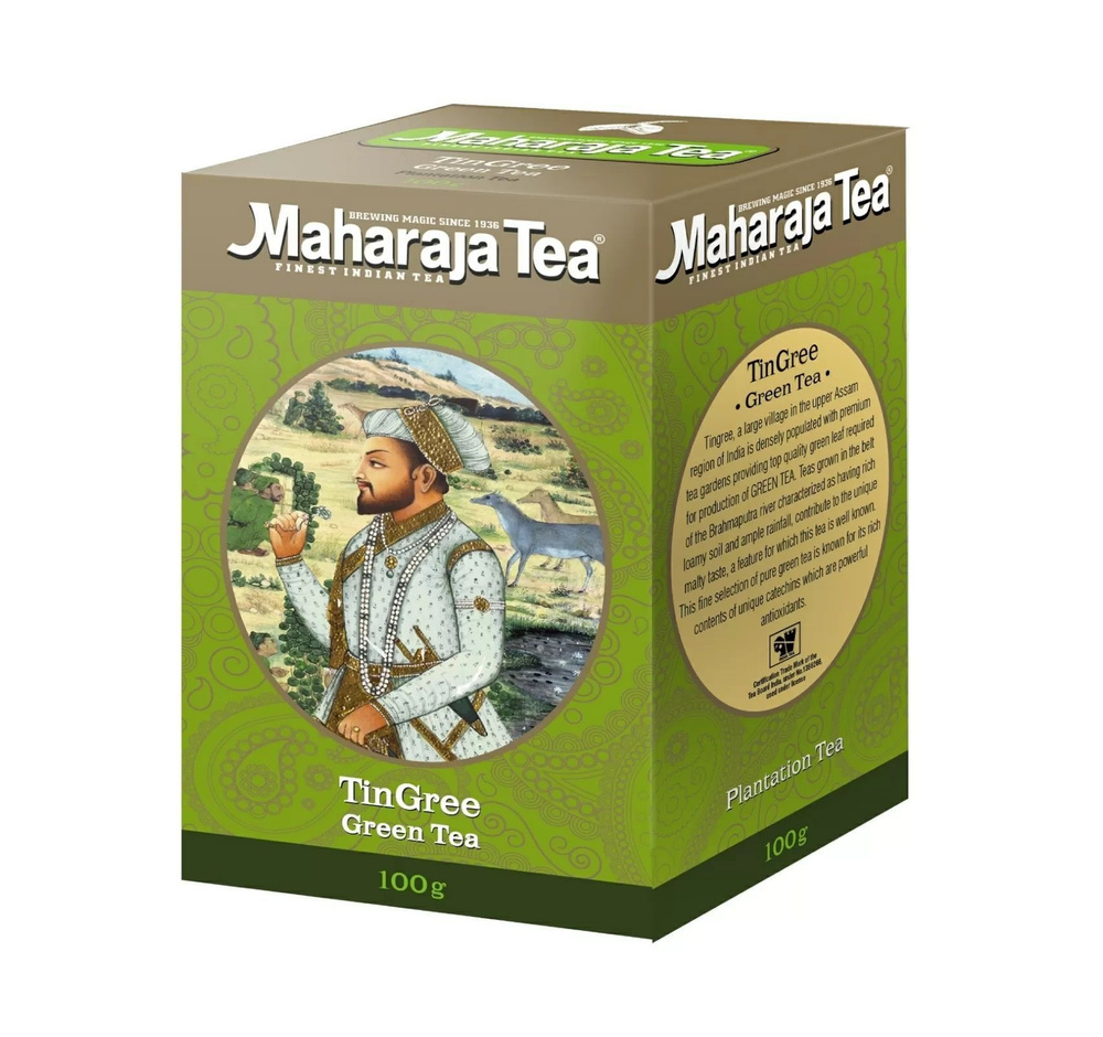 Чай листовой зелёный, Ассам Тингри Maharaja, индийский, 100г #1