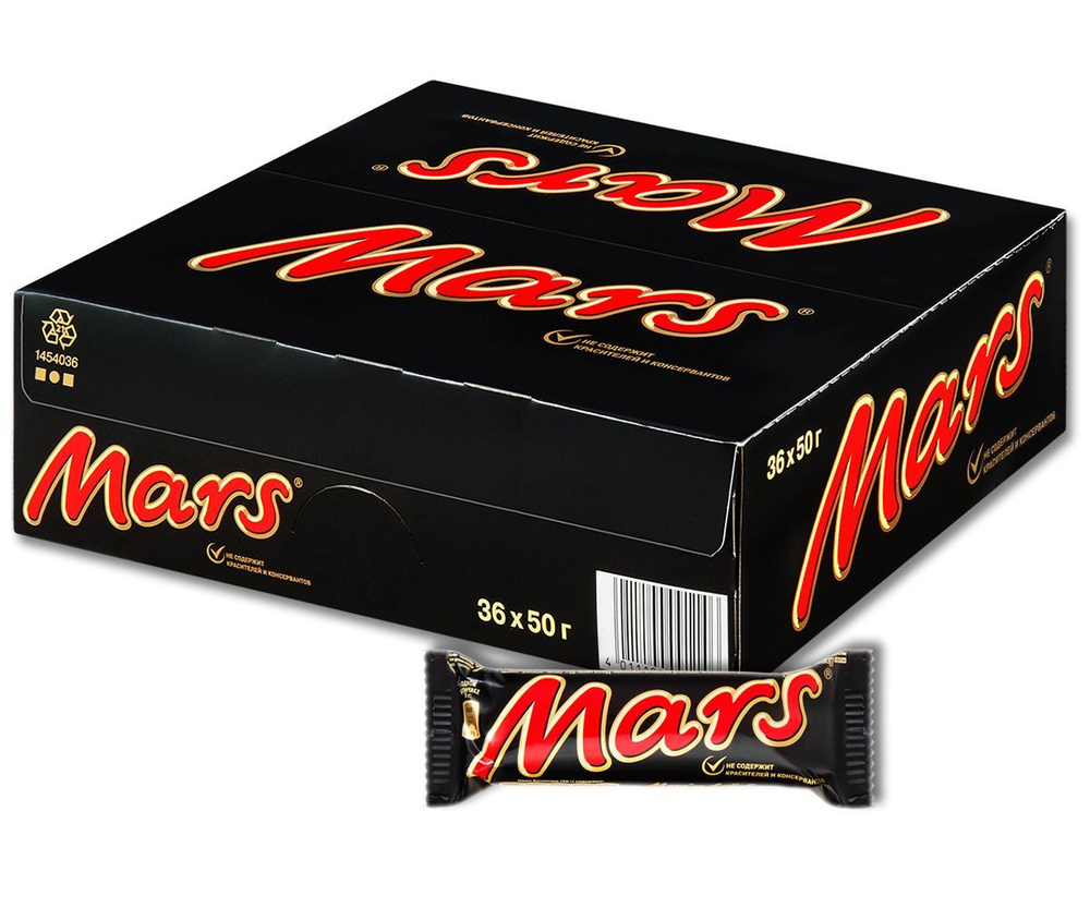 Шоколадный батончик Mars, 50 г, 36 шт. #1