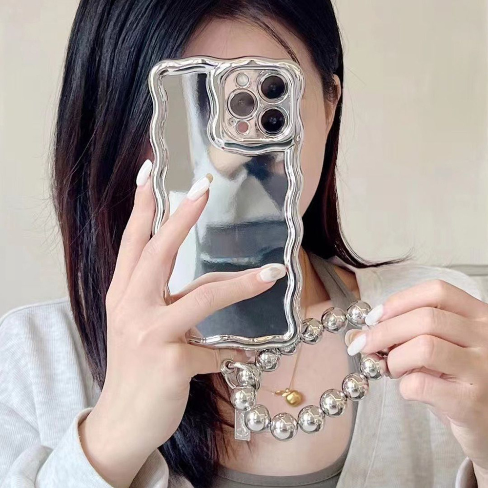 Силиконовый зеркальный чехол для на айфон 12 про макс / Apple iPhone 12 ...