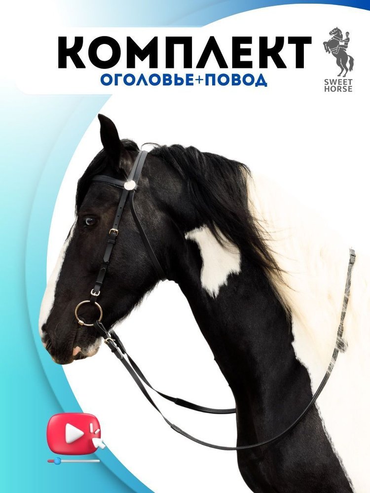 Sweethorse / Комплект оголовье + повод для лошади/Full #1
