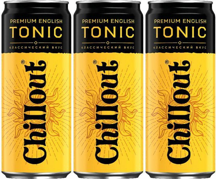 Газированный напиток Chillout Premium English Tonic сильногазированный 0,33 л, комплект: 3 упаковки по #1