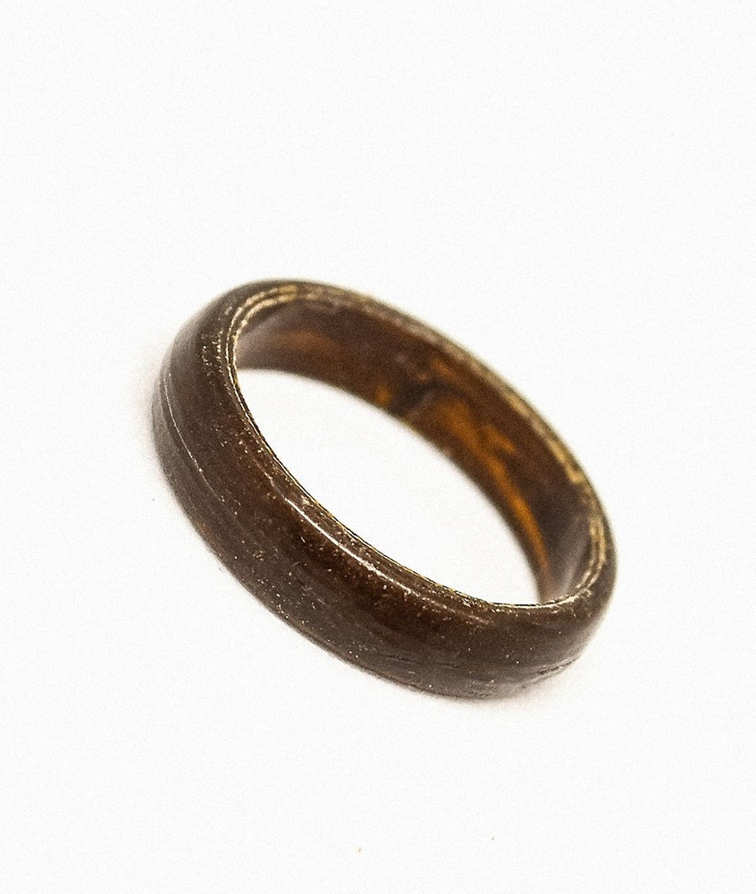 Металлическое винтажное кольцо коричневого цвета без вставок  #1